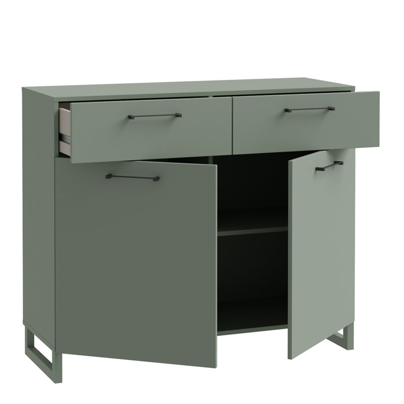Baskas 2 - Drawer Rectangle Accent Chest, Green