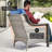 9 Pieces Patio Furniture Set With 53" Fire Pit Table, Outdoor Wicker Swivel Rocking Chairs With Comfy Cushions, All-weather High Back Sofa Couch Set For Backyard Or Lawn-1717321555
