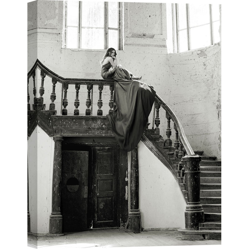 Unconventional Womenscape 6 (BW) by Julian Lauren - Wrapped Canvas Print, 100cm H x 70cm W x 4cm D