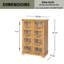 Armoire de rangement en bois moderne avec 8 portes en verre Varese