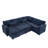 97" L-Shaped Upholstered Chenille Put-Out Sofa Bed Sectional with Storage Ottoman and 2 Pillows-114907100
