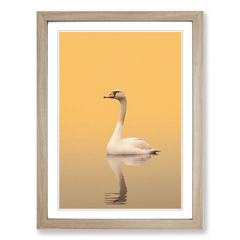 Goose Minimalism Art - Framed Print