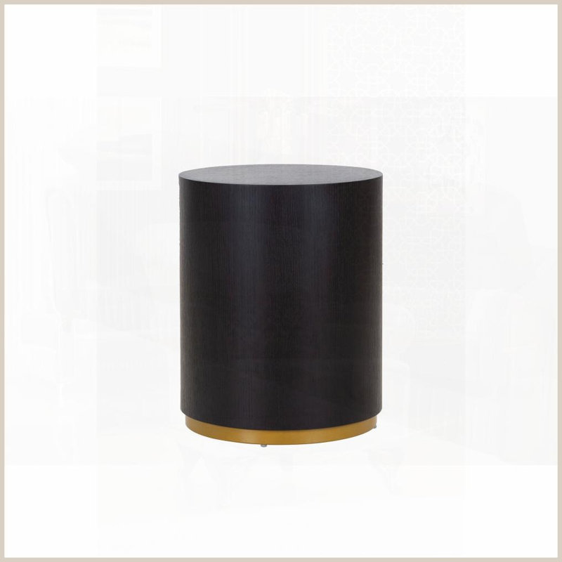 Table basse ronde en bois aggloméré noir pour le salon, table d'appoint multi-usage entièrement assemblée