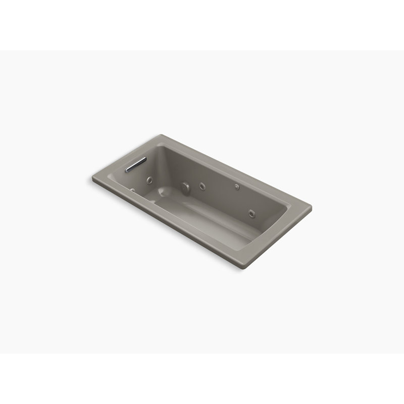 Archer 60" x 30" Drop-in Whirlpool Acrylic Bathtub, Cashmere