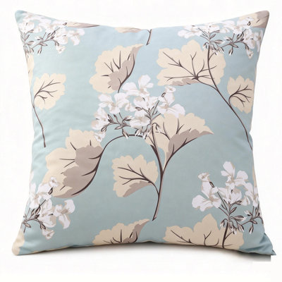 Housse de coussin bleu floral 26 x 26 pouces - Housse de coussin à fleurs colorées Vintage