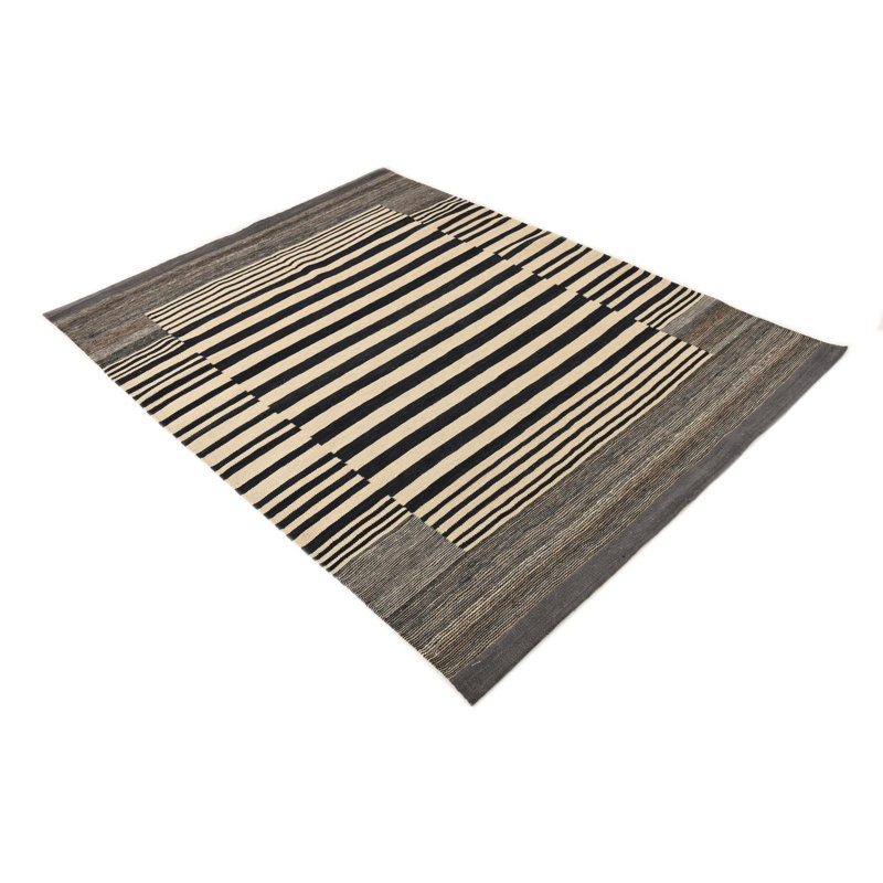Tapis noir et blanc Ousley