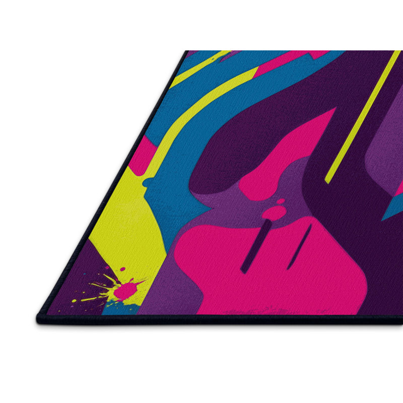 Laser Path Rug, Square 6'