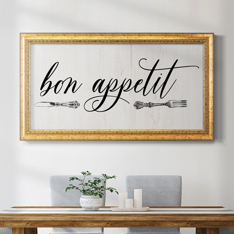 Bon appétit - reproduction de photo sur toile, H 25 po x l 45 po x P 1,5 po