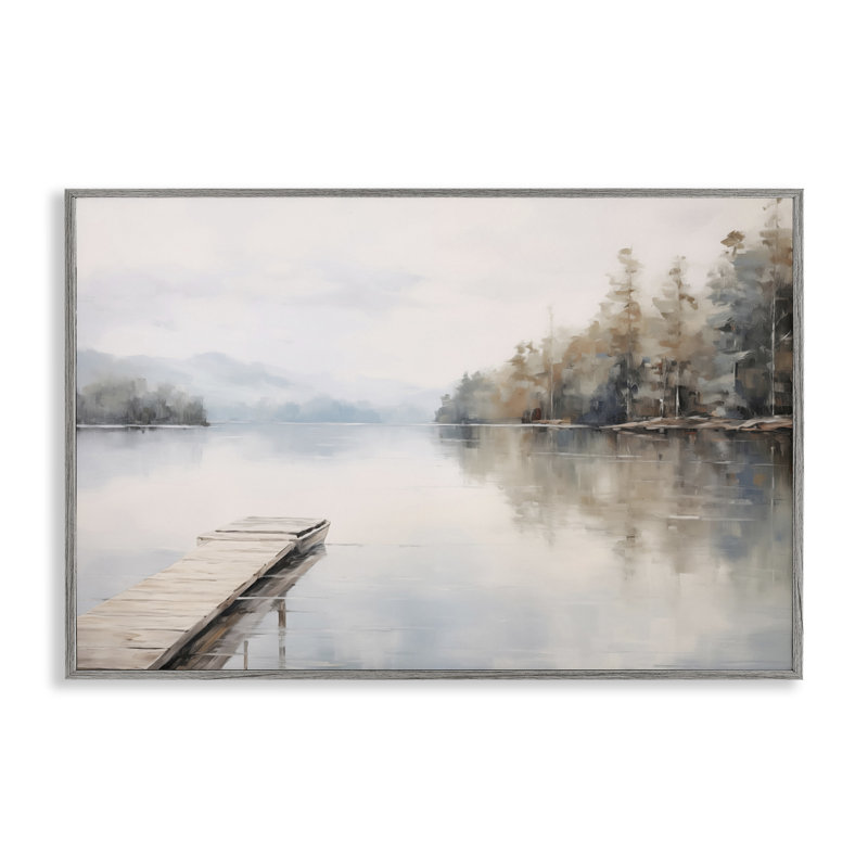  «Old Lake Dock View», estampe numérique par Arlington Prints, Estampe numérique Farmhouse, H 16 po x l 24 po