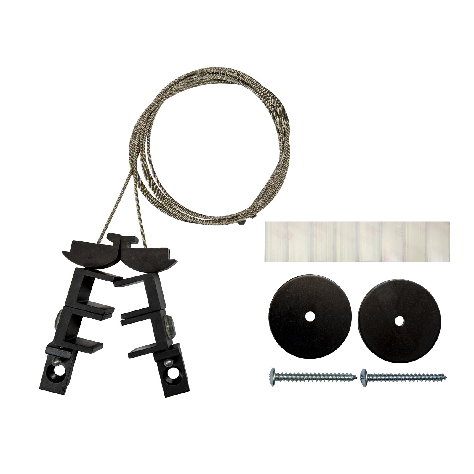 Earlham Tempered Glass Wall-Mounted Bracket Shelf, Black, 16" H x 36" W x 8.5" D
