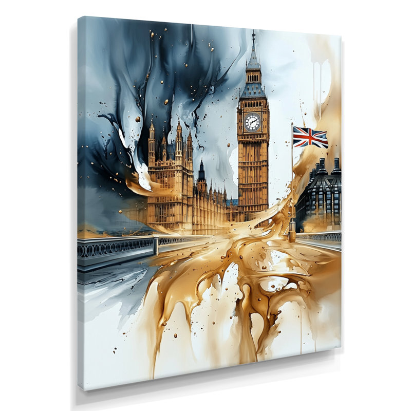 Monetta - art mural paysages urbains, Toile tendue, Ne s’applique pas, H 20 po x l 12 po
