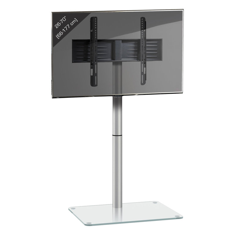 Spacey TV Stand, Clear and silver
