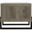 Table basse contemporaine en bois flotté gris avec tablette ouverte - Le salon doit être rectangulaire