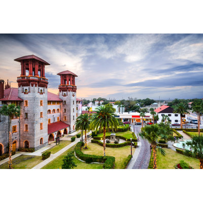 St. Augustine, Florida Courtyard - Wrapped Canvas Print