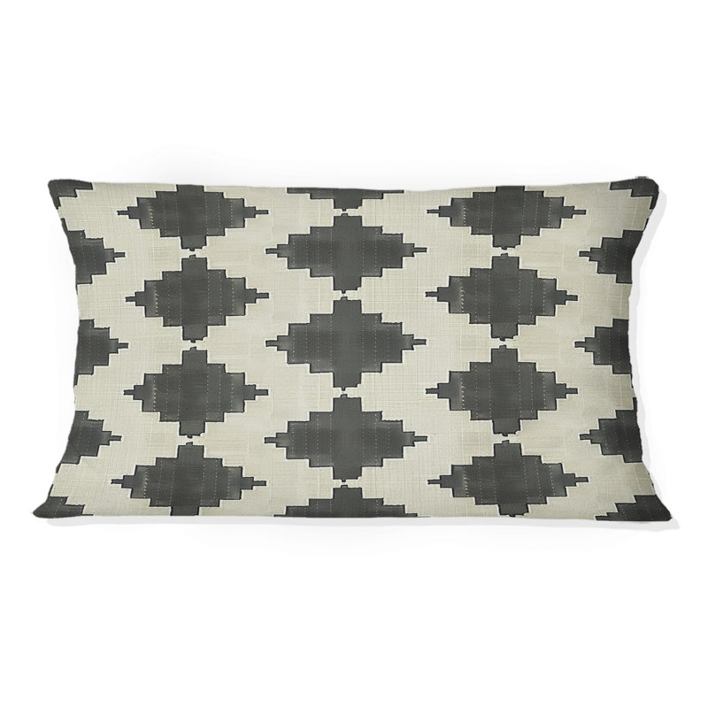 Houndstooth beige moderne - coussin lombaire moderne