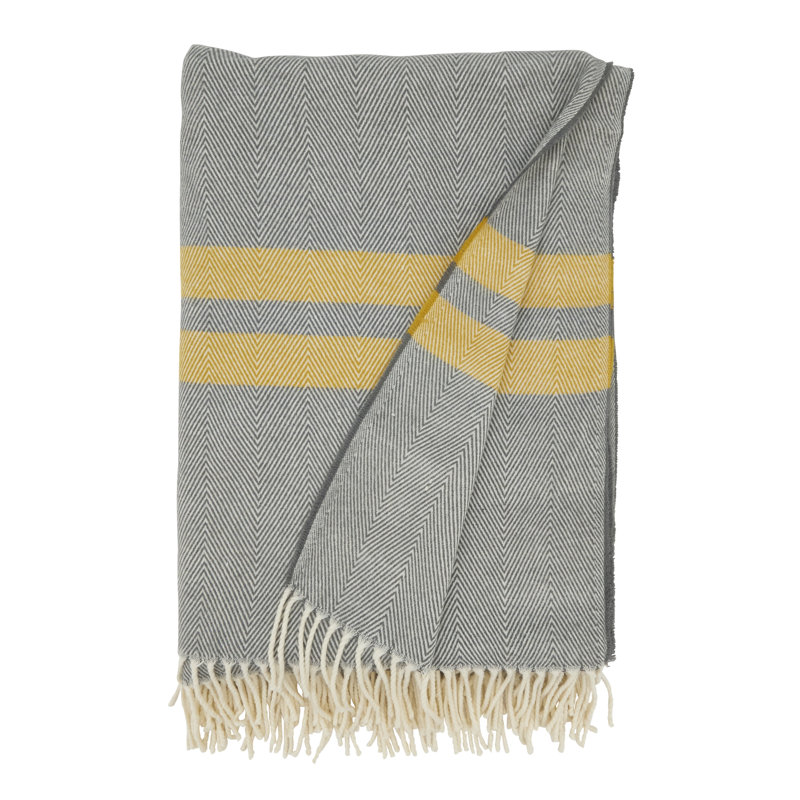 Jeté Anden, Gris / Jaune