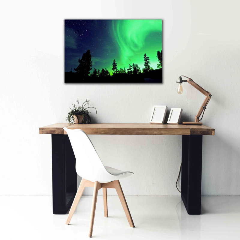 «Northern Lights Aurora Borealis 2» par Epic Portfolio, estampe numérique sur toile, H 26 po x l 40 po x P 1,5 po
