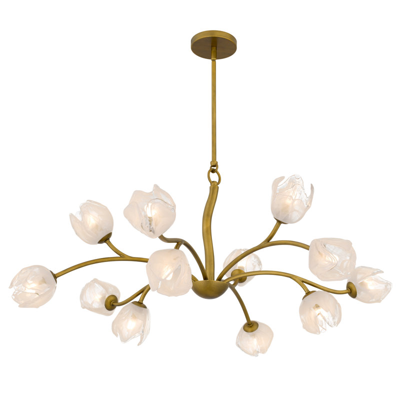 Lustre en laiton rétro 12 lumières Walker