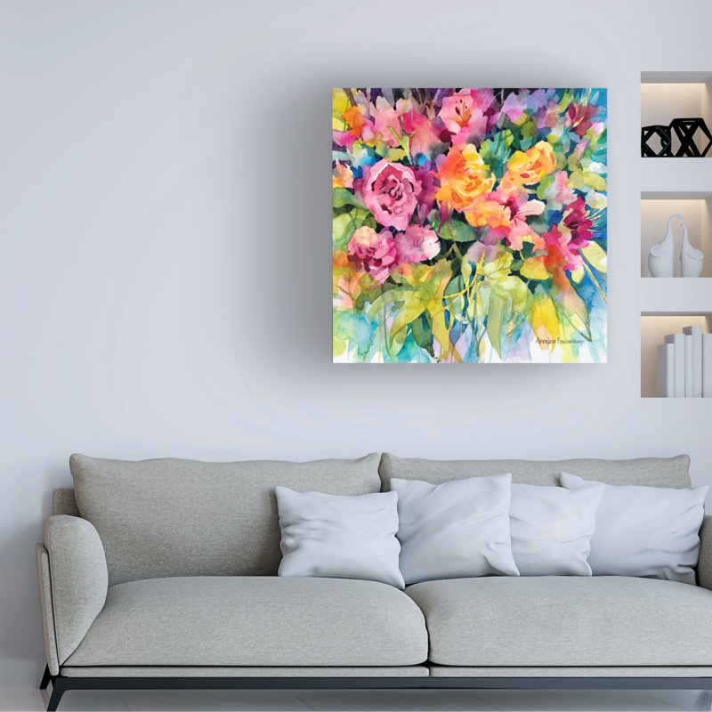 Art sur toile Roses Annelein Beukenkamp Ramblin, H 24 po x l 24 po