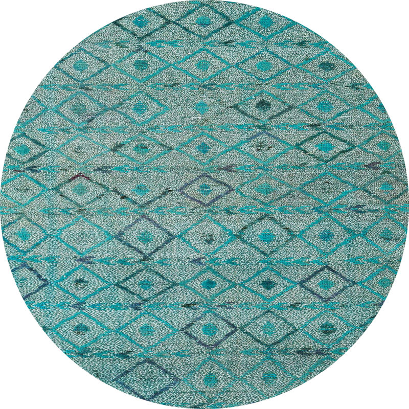 Tapis abstrait moderne 4466, Rond 7 pi