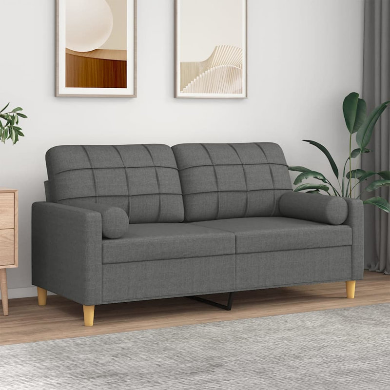 Lateefa Upholstered Sofa, Dark Gray, 31.5" H x 78" W x 30.3" D