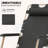 Deck Chair, Black, with Adjustable Backrest