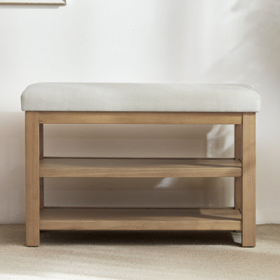 Banc de rangement pour chaussures rembourré Hahnville