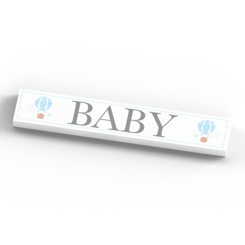 Yemina Text & Numbers Letter Block, White/Blue
