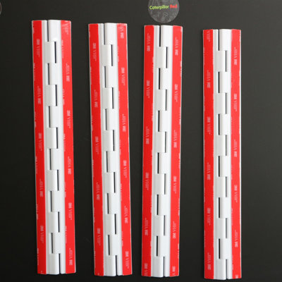 White Acrylic Hinges - No Glue Required Self-Adhesive White Plastic 300mm