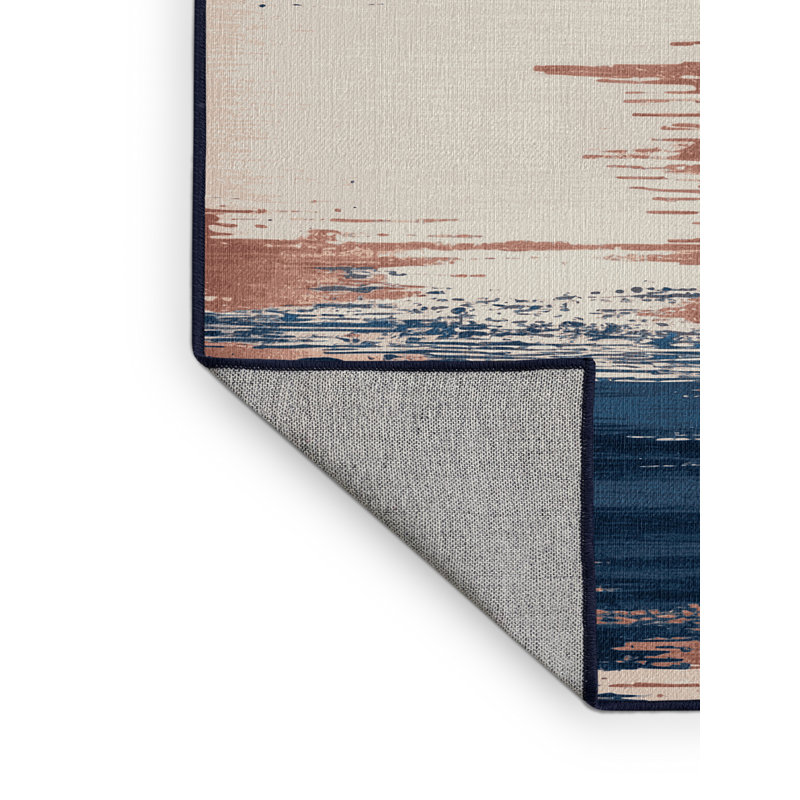 Tapis gris aquarelle lavable à la machine
