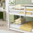 Solid Wooden Bunk Bed With Ladder, Crafted With Strengthened Slats-1684255501