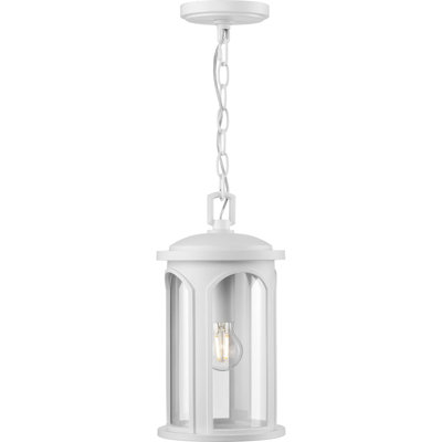 Lanterne suspendue d'extérieur blanche à 1 ampoule H 14,125 po Amalle