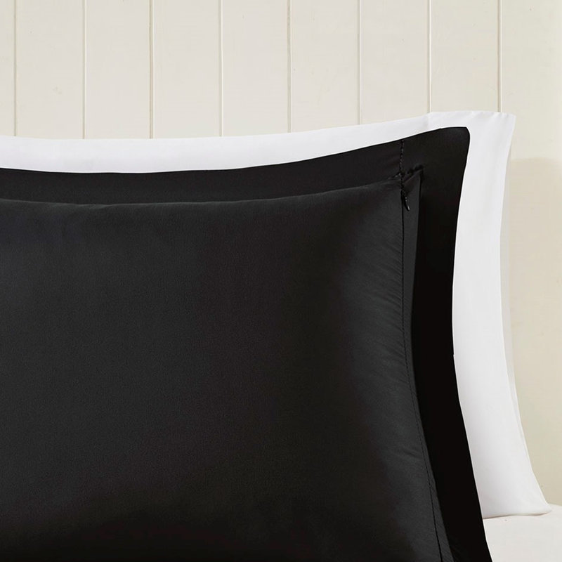 Édredon très grand 3M - noir, réversible, diamant, duvet synthétique, 2 taies décoratives, détachant, éblouissant, chaleureux et confortable