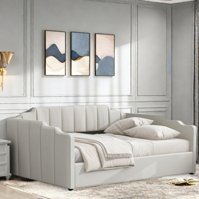Beatrice Daybed With Underneath Storage And Vertical Striped Design by Lark Manor