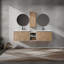 Meuble-lavabo mural avec lavabo et armoire latérale, 2 armoires combinées-1331777244