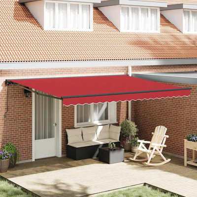 VidaXL 450cm W x 300cm D Fabric Cover Retractable Door / Window Awning