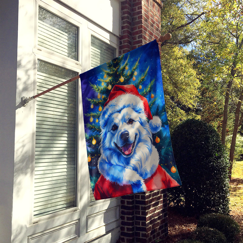 Drapeau de maison de Noël chocolat caniche chocolat, Esquimau américain