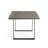 Perry Oak Rectangular Solid Wood Top with Stainless Steel Base Dining Table
