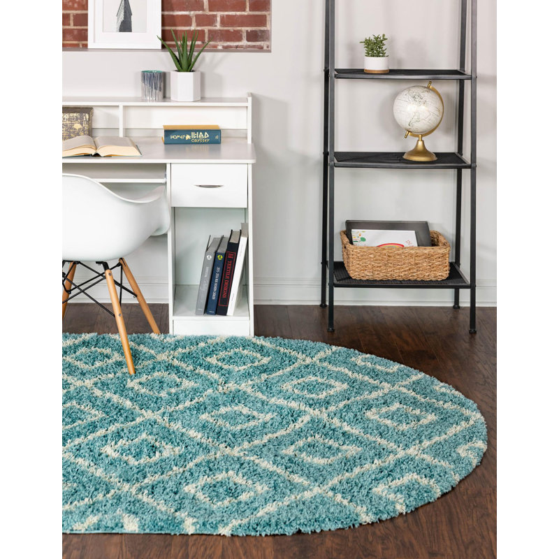 Assis Geometric Indoor Rug, Oval 5'3" x 8'