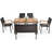 Eryn-Louise 6 - Person Acacia Solid Wood Patio Dining Set Umbrella Hole Included Rectangular Table
