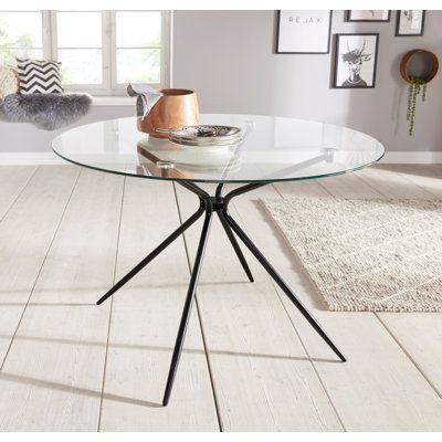 Orrum Round Glass Top Dining Table