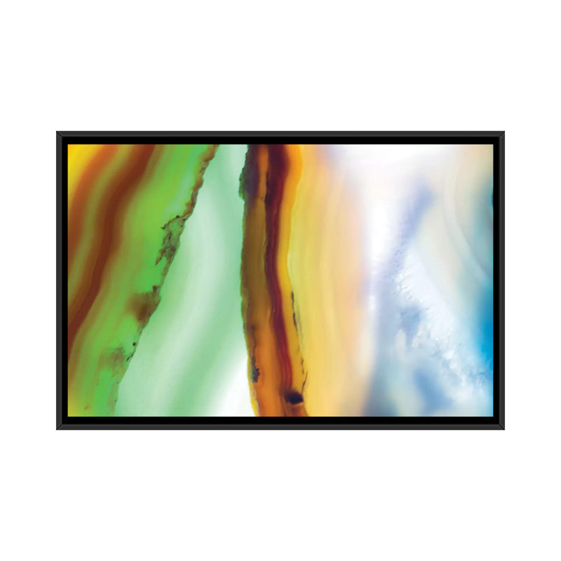 «Niveau X III», impression sur toile, H 18 po x l 26 po x P 1,5 po, Toile encadrée noire, Pas de tapis
