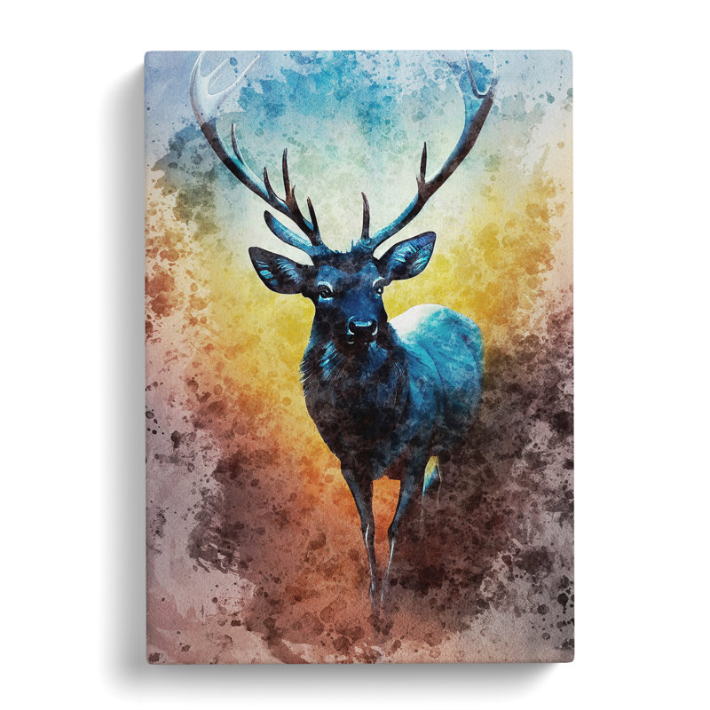 View Of The Stag No.6 - Wrapped Canvas Print, 50cm H x 35cm W x 3cm D
