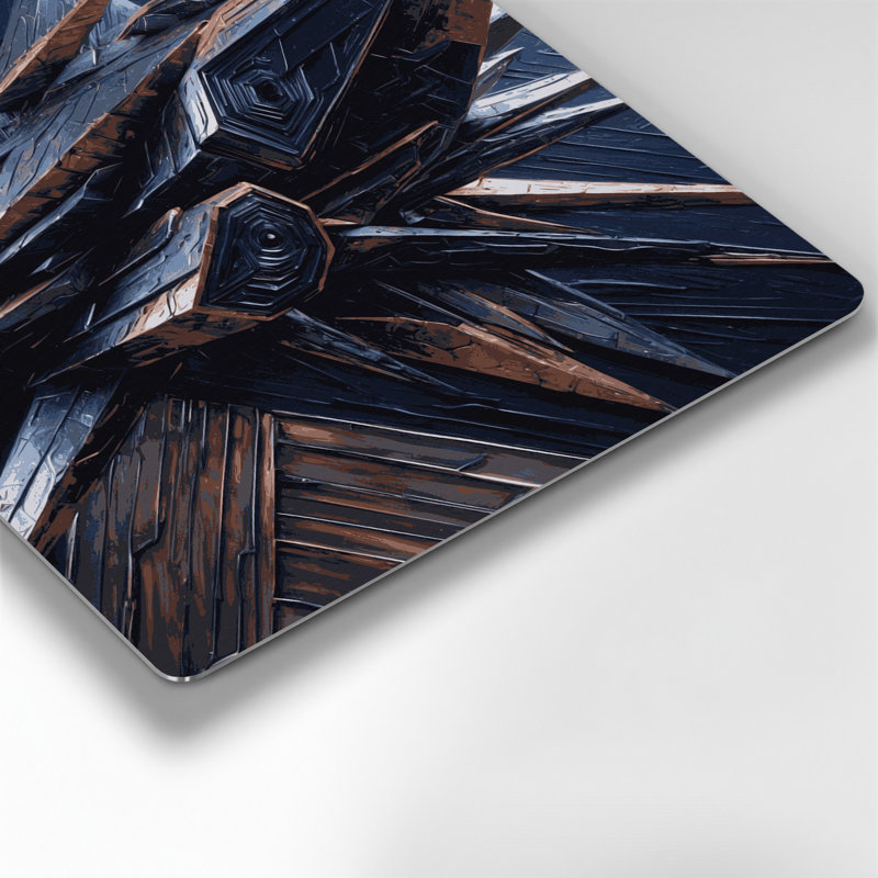 Art mural gris Sci Fi, H 144 po x l 144 po x P 0,05 po
