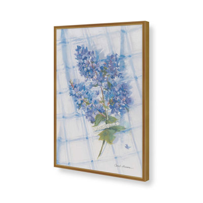 «Campanula On Linen» par Carol Rowan, reproduction d'art sur toile