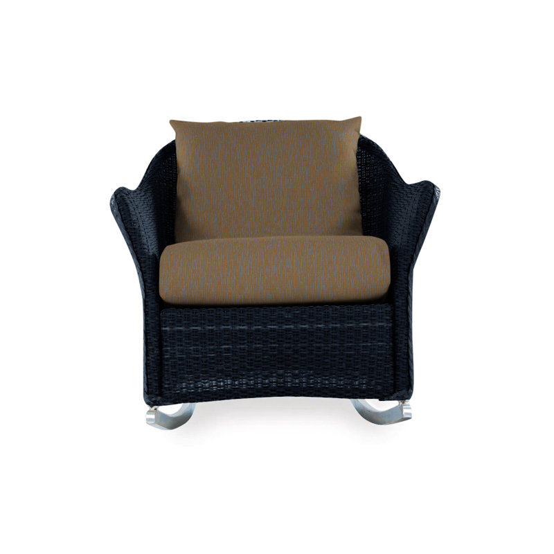 Weekend Retreat Outdoor Rocker Chair, Demo Oatmeal, Ebony
