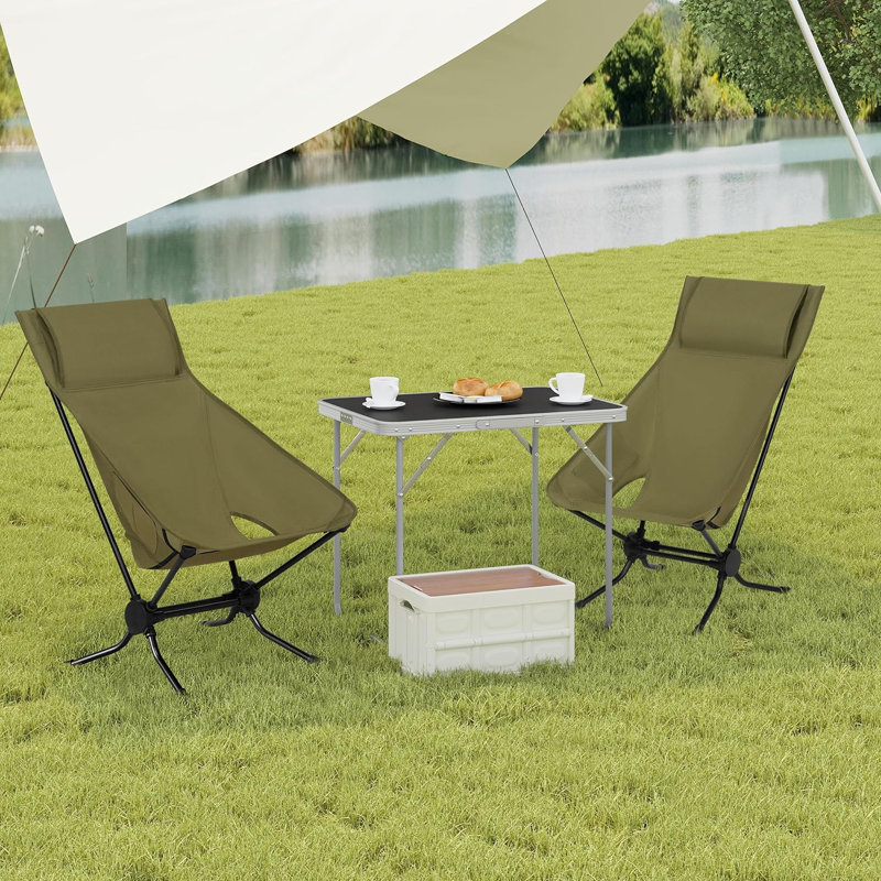 Breider Folding Camping Chair, Green