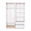 Armoire moderne blanche avec nombreuses tablettes, 54,0 po x 77,9 po x 20,5 po | Panneau de particules enduit, épaisseur: 0,6 pouce | Conception murale, solution de rangement élégante et fonctionnelle pour toute chambre à coucher