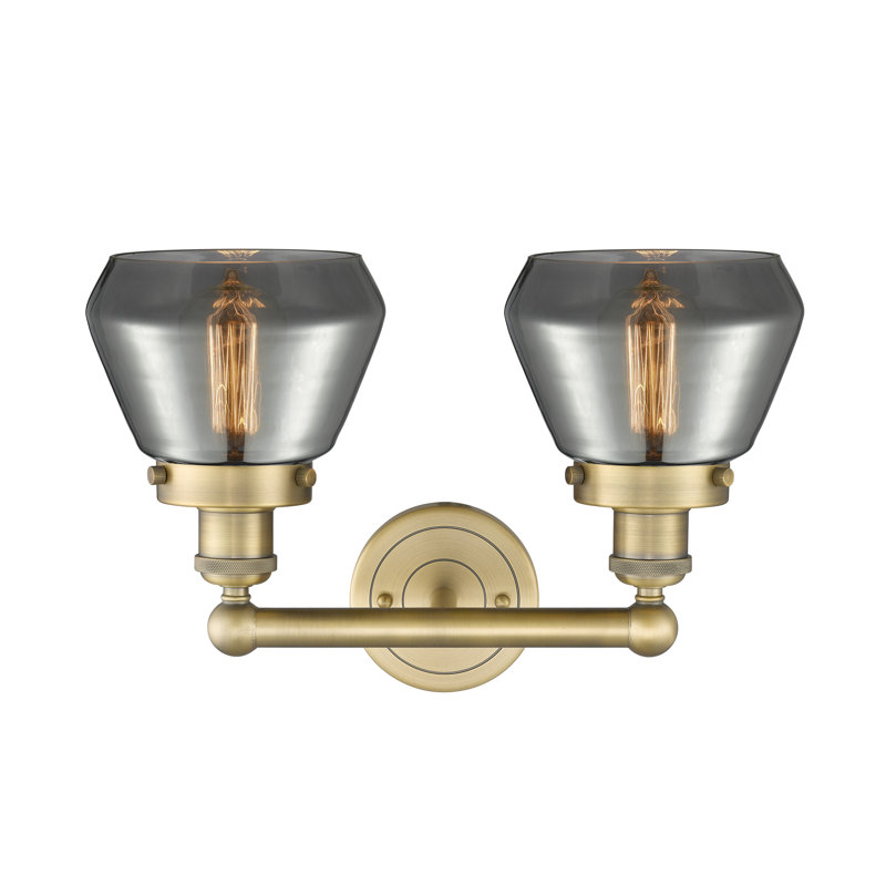 Rivka 2 - Light Dimmable Vanity Light, Plated Smoke, Brushed Brass