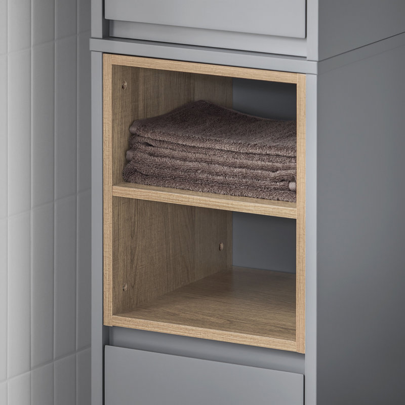 Angelea Freestanding Bathroom Cabinet, Gray